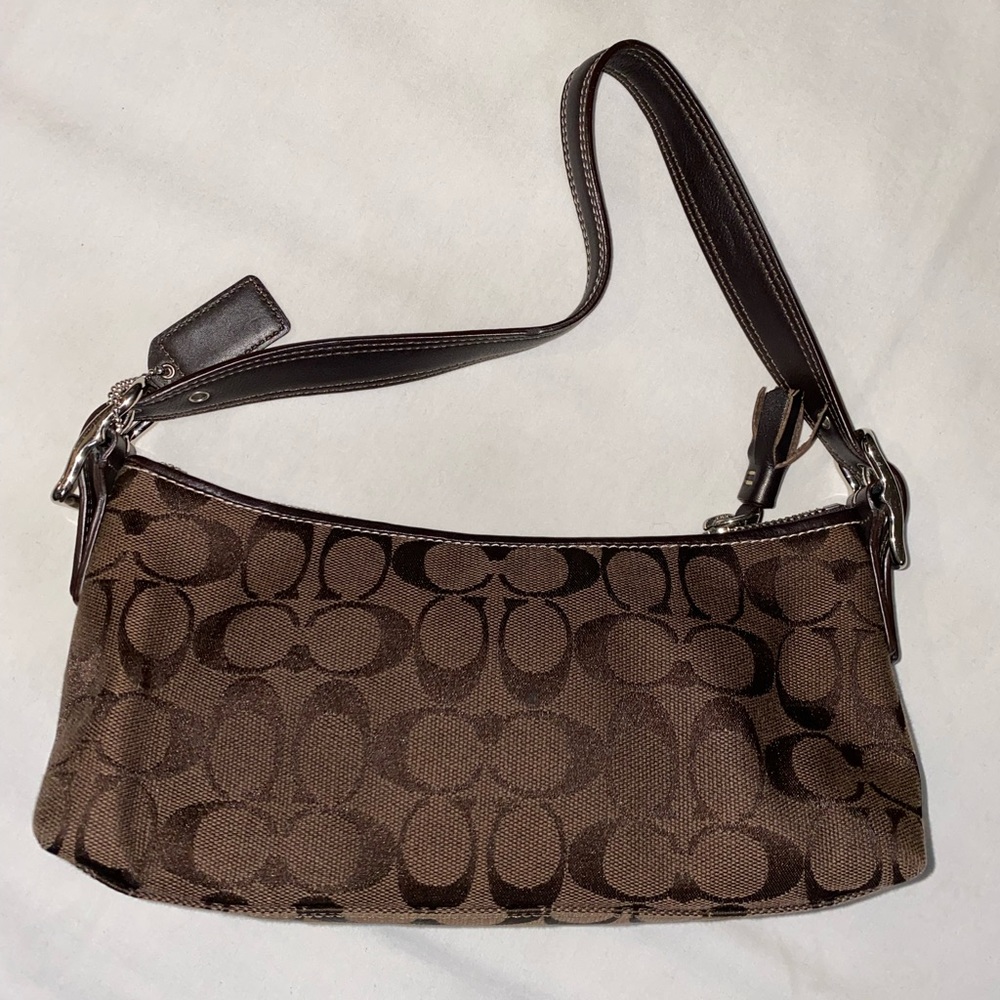 Vintage brown coach baguette